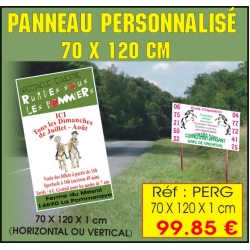 Panneau PVC personnalisé (120 x 70 x 1 cm)